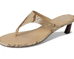 Vince Camuto Lina Thong Kitten Heel Sandals Taupe/Mid Taupe New