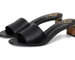 Vince Camuto Linanna Heeled Slide Sandals Black Discount