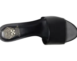 Vince Camuto Linanna Heeled Slide Sandals Black Discount