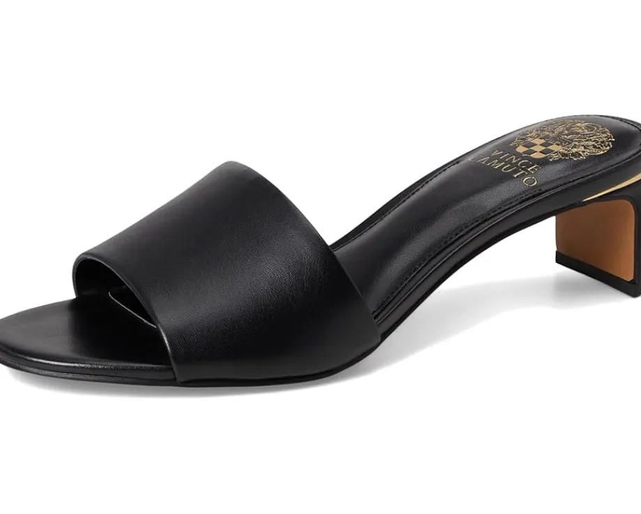 Vince Camuto Linanna Heeled Slide Sandals Black Discount