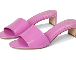 Vince Camuto Linanna Heeled Slide Sandals Lotus Pink Discount