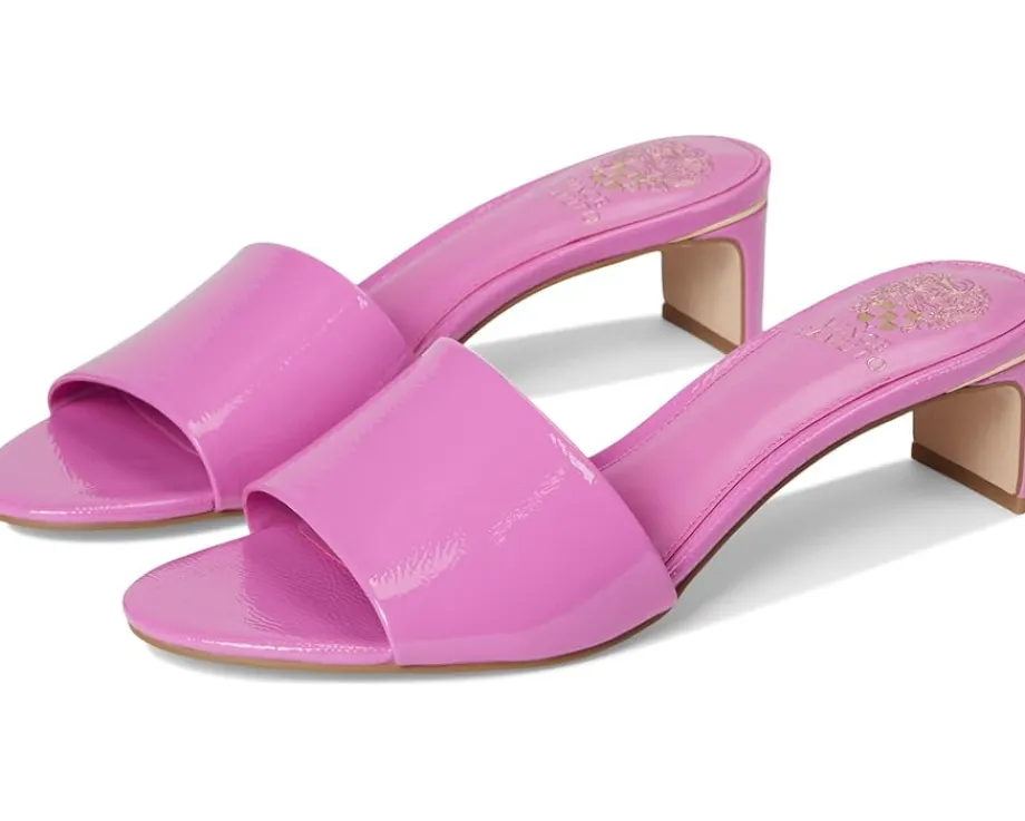 Vince Camuto Linanna Heeled Slide Sandals Lotus Pink Discount