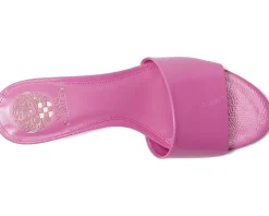 Vince Camuto Linanna Heeled Slide Sandals Lotus Pink Discount