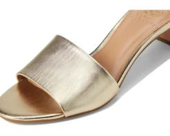 Vince Camuto Linanna Heeled Slide Sandals Egyptian Gold