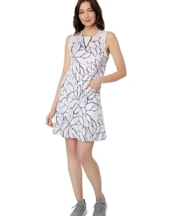 Callaway Linear Floral Sleeveless Dress Pink Nectar Online