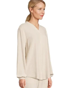 Women Barefoot Dreams Linen Blend Blouse