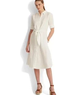 Women Lauren Ralph Lauren Linen Shirtdress