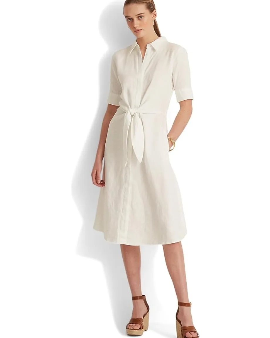 Women Lauren Ralph Lauren Linen Shirtdress