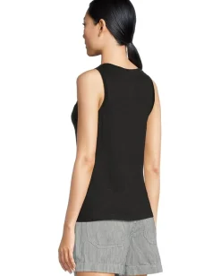 Sanctuary Linen Tank Black Best