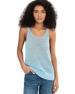 Women Madewell Linen Vera Scoop Tank