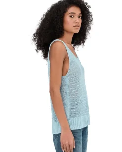 Women Madewell Linen Vera Scoop Tank