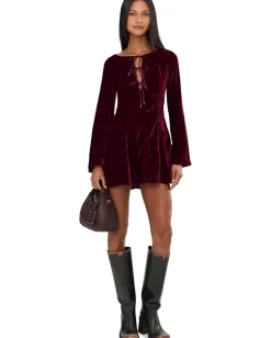 Women Free People Linney Velvet Mini