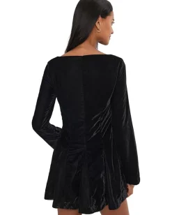 Free People Linney Velvet Mini Black Discount