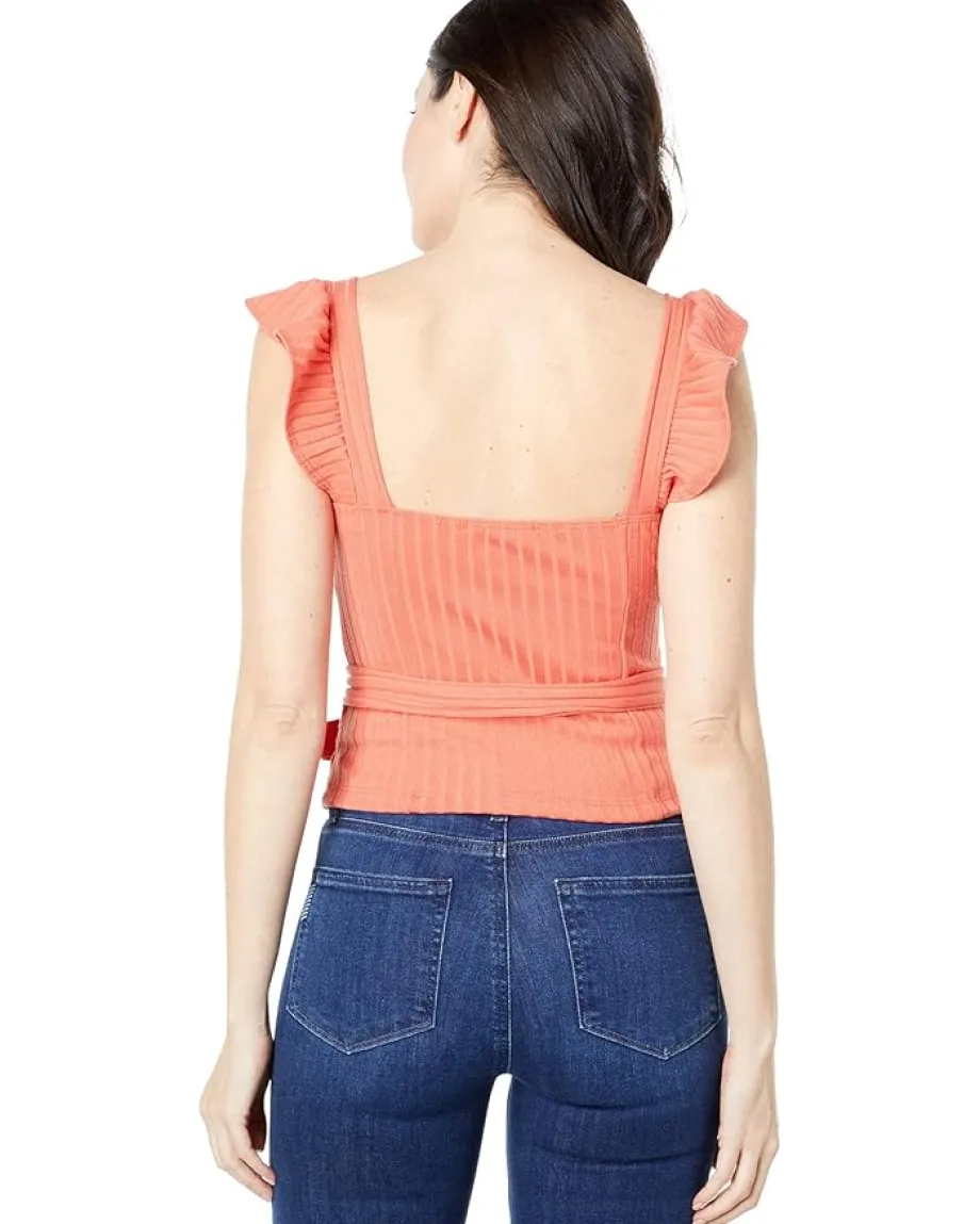 Lost + Wander Living Free Top Orange Sale