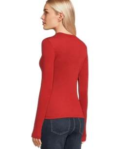 Women Michael Stars Liyah Ribbed Long Sleeve Tee