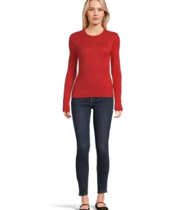Women Michael Stars Liyah Ribbed Long Sleeve Tee