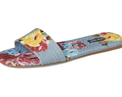 Nine West Lolipop Blue Scattered Rose Denim Multi