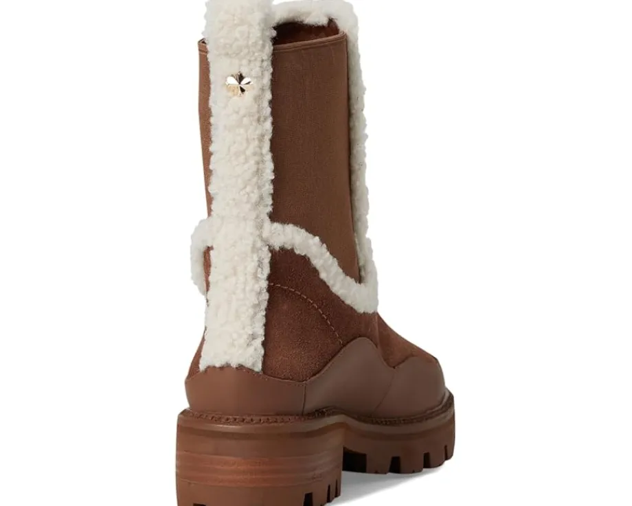 Kate Spade New York London Shearling Chelsea Boots Hot Chocolate Sale