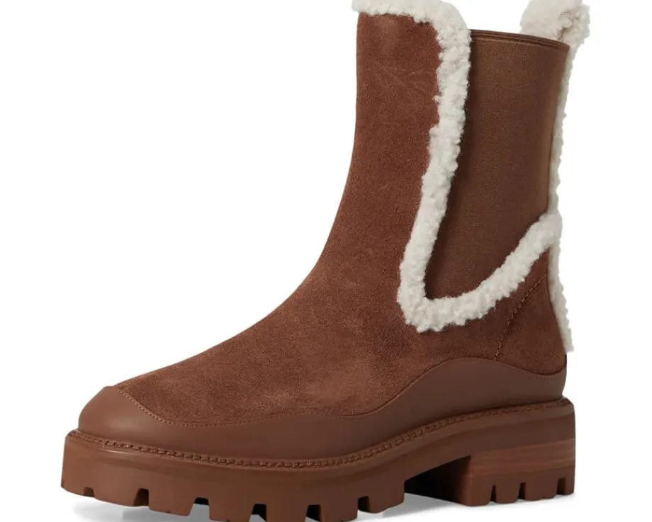 Kate Spade New York London Shearling Chelsea Boots Hot Chocolate Sale