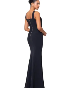 Betsy & Adam Long knit square neck mermaid Black Best