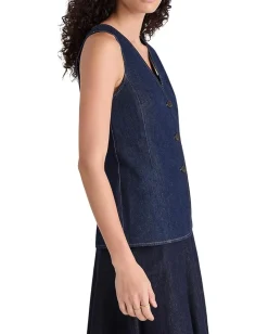 Madewell Long Line V Neck Vest In Rinse Wash Sale