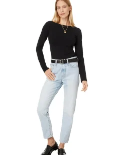 Madewell Long Sleeve Ballet Back Tee Jet Black Outlet