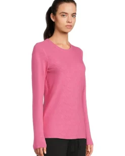 Women Lilla P Long Sleeve Bias Crew Neck