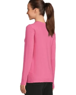 Women Lilla P Long Sleeve Bias Crew Neck
