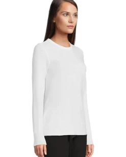 Women Lilla P Long Sleeve Bias Crew Neck