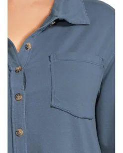 Women Mod-o-doc Long Sleeve Button Front Shacket