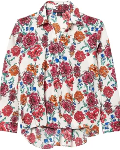 Rock and Roll Cowgirl Long Sleeve Button Print B4B4511 Multi Hot