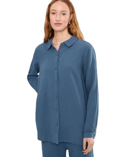 Women Mod-o-doc Long Sleeve Button Up Tunic