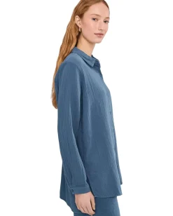 Women Mod-o-doc Long Sleeve Button Up Tunic