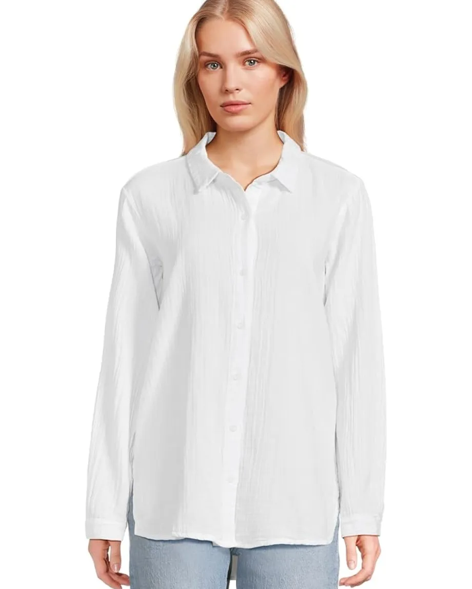 Mod-o-doc Long Sleeve Button-Up Shirt White Best