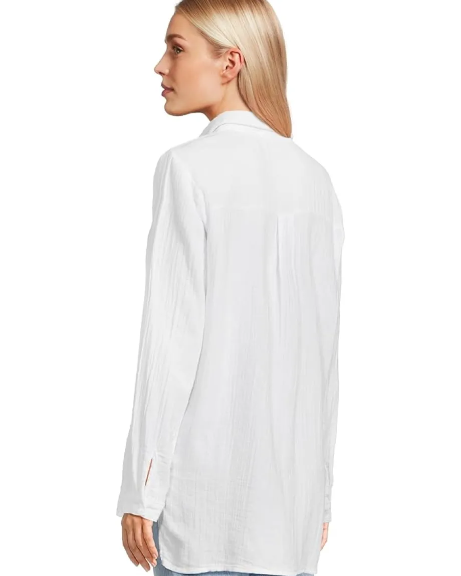 Mod-o-doc Long Sleeve Button-Up Shirt White Best