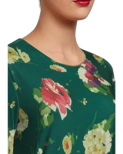 Women Norma Kamali Long Sleeve Crew Dress To Knee