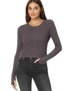 Women Mod-o-doc Long Sleeve Crew Neck Tee with Thumbhole