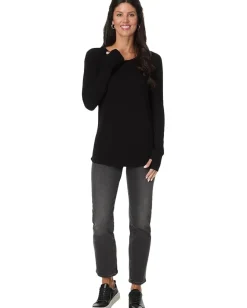 Mod-o-doc Long Sleeve Crew Tee with Thumbhole Black Outlet