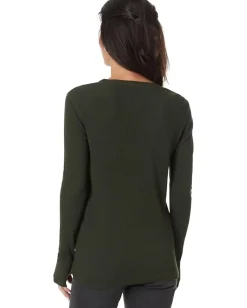 Mod-o-doc Long Sleeve Crew Tee with Thumbhole Everglade New