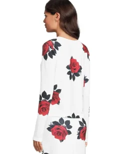 Women Norma Kamali Long Sleeve Crew Top Shorts