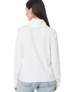 Women Mod-o-doc Long Sleeve Draped Turtle Neck Top