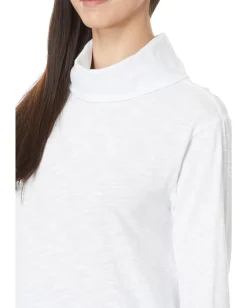 Women Mod-o-doc Long Sleeve Draped Turtle Neck Top
