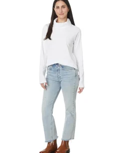 Women Mod-o-doc Long Sleeve Draped Turtle Neck Top