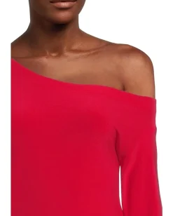 Women Norma Kamali Long Sleeve Drop Shoulder Top