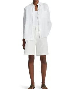 Women Vince Long Sleeve Easy Button Down