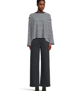 Madewell Long Sleeve Easy Tee (texture) Navy Best