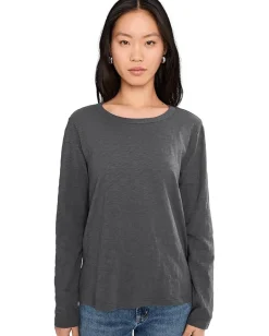 Mod-o-doc Long Sleeve Favorite Tee Washed Ebony Best