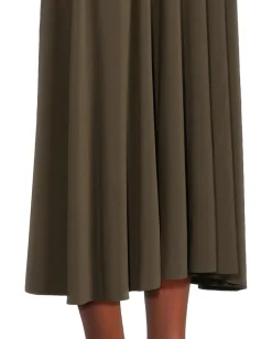 Women Norma Kamali Long Sleeve Flared Dress