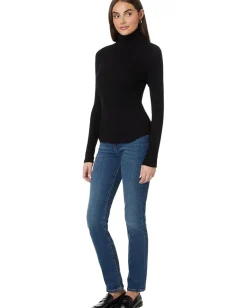 Women Mod-o-doc Long Sleeve Fold Over Turtleneck Top