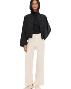 Women Madewell Long Sleeve Hazel Mockneck Side Cinch